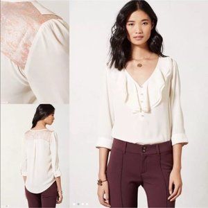 Anthropologie HD in Paris Elinor Ruffle Blouse